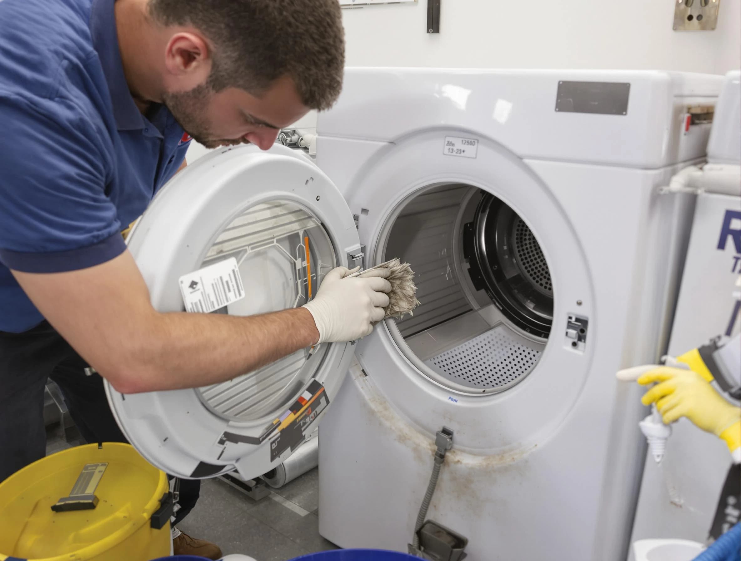 McCalla Dryer Vent Cleaning specialist performing detailed lint trap cleaning service in McCalla
