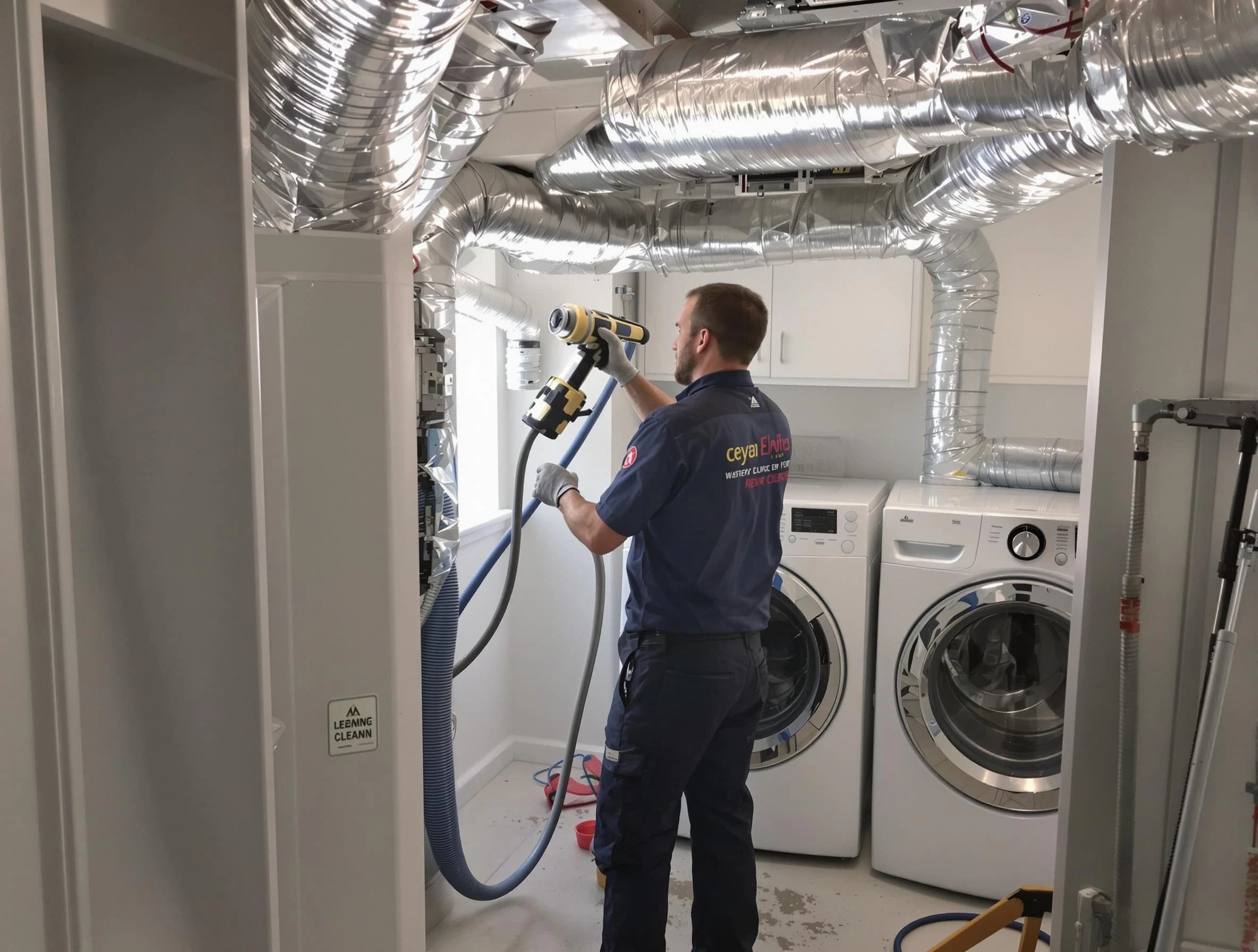 McCalla Dryer Vent Cleaning specialist using advanced equipment for thorough duct cleaning in McCalla