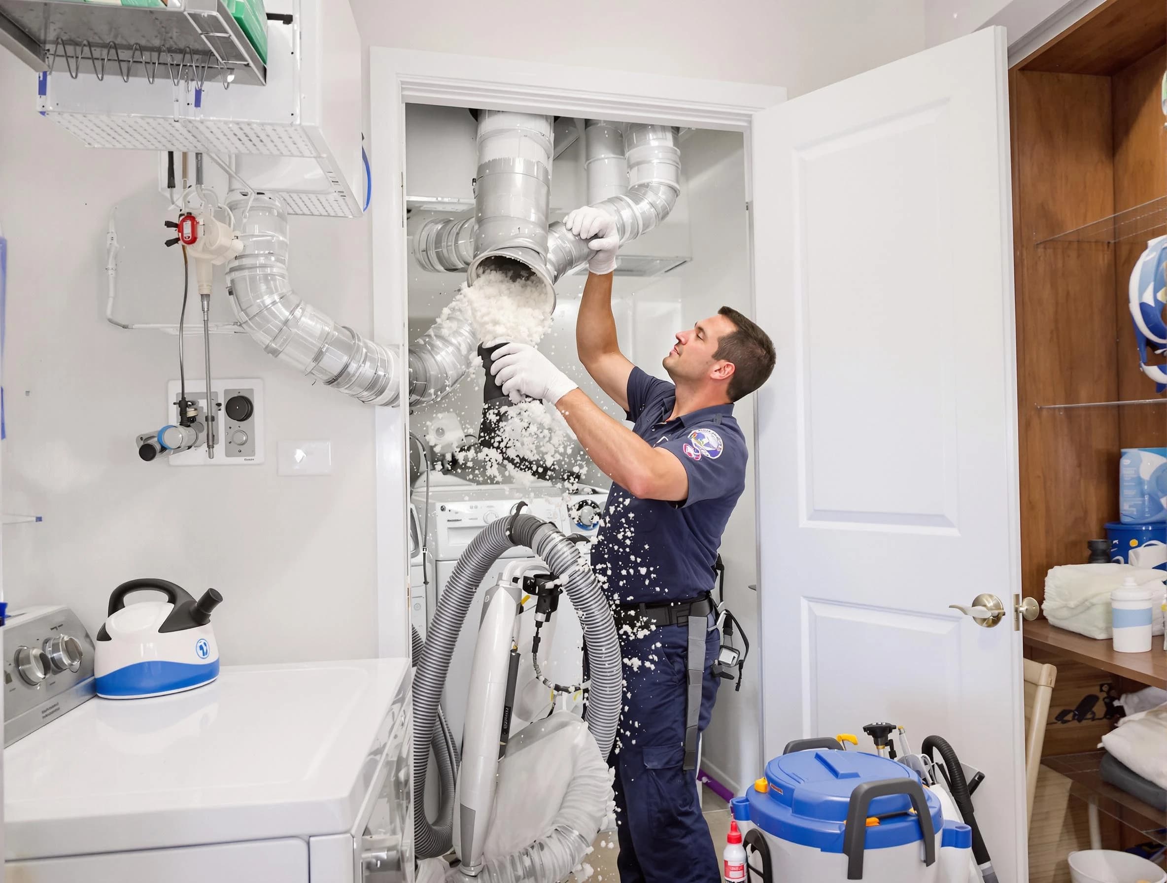 McCalla Dryer Vent Cleaning technician delivering thorough residential dryer vent cleaning service in McCalla