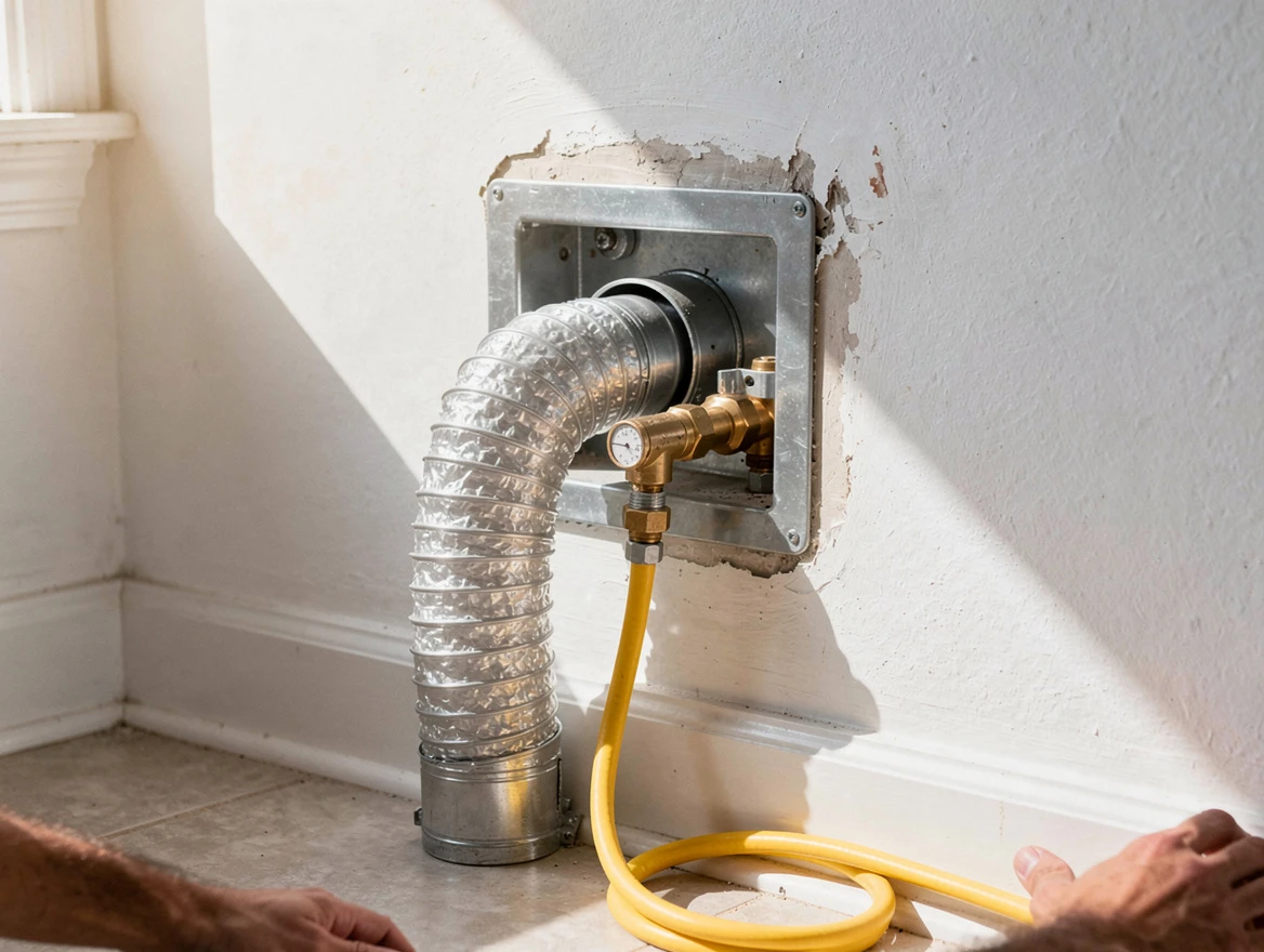 McCalla Dryer Vent Cleaning certified technician performing specialized gas dryer vent cleaning in McCalla